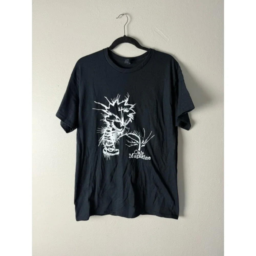 Cult Magazine Graphic T-Shirt Mens Large Black I Hate Cult Magazine Heavy Cotton